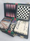Vintage Travel Game Set ,6-In -1 Poker/ Dominos/Chess...