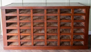 Late 1800s Pine Haberdashery 36 Pigeon Hole Shop Counter (Retail, Restaurant) - Picture 1 of 2