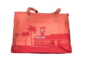 Trader Joe's 8 Gallon Insulated Bag Large Peach Handles Zipper Cold Limited New - Picture 1 of 6