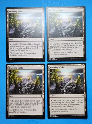 4x Evolving Wilds Battle For Zendikar 2015 Mtg Magic Sacrifice Land Card 236 - Image 1 of 4