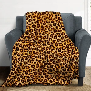 Bedspread Sofa Couch Throw Blanket Animal Tiger Leopard Cow Snake Zebra Print - Picture 1 of 14