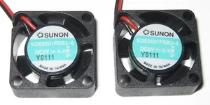 2 x Sunon 20 mm Lüfter - 5 V DC Lüfter - KDE0501 - 1,2 CFM - 9000 U/min - 8 mm dick - Bild 1 von 6