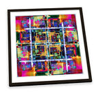 Annecy 8 Abstract Modern FRAMED ART PRINT Picture Square Artwork