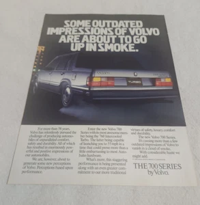 Publicidad impresa de revista vintage Volvo serie 700 1981 años 80 auto publicidad - Imagen 1 de 1