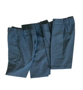 Boys Elasticated Waist School Trousers Pull Up Dark Grey Pockets 3 Pack 7-8 Yrs - Picture 1 of 11