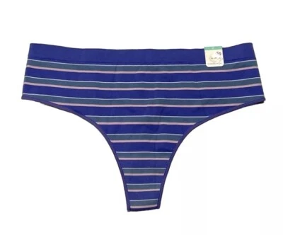 Panty Tanga Juniors' SO® Intimates Sin Costuras Púrpura Iris Rayas TALLA XL NUEVO CON ETIQUETAS Foto 1 de 4