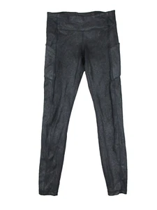 Lululemon Speed Up Tight Full-On sz 6 Luxtreme 28" Luminosity Foil Black Silver - Picture 1 of 9