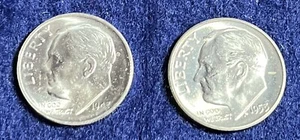 1947-S 1953-S BU Silver Roosevelt Dimes Set of 2 Coins. Better Dates! - Picture 1 of 2