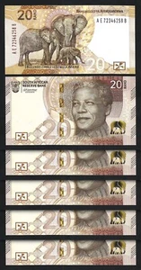 South Africa 20 Rand 2023, UNC, 5 Pcs LOT, P-149 Nelson Mandela - Picture 1 of 4