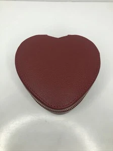 Red Leather Heart Zipper Case Love Coin Purse Gift For Valentines Day - Picture 1 of 8