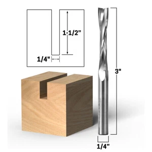 1/4" Dia Low Helix Upcut End Mill CNC Router Bit - 1/4" Shank - Yonico 35217-SC - Picture 1 of 1