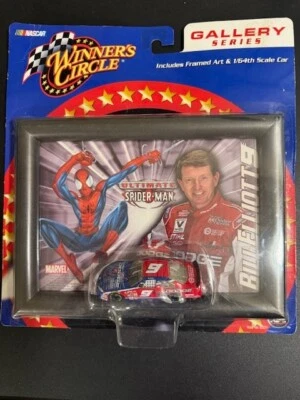 Nascar Bill Elliott #9 Winner's Circle Framed Art/Diecast Car/Spider-Man/Dodge - Image 1 of 2
