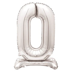 Mylar Number Stand-Up Balloon "0"-Shaped 30" - Picture 1 of 1
