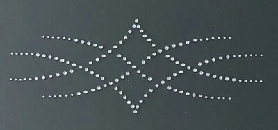 Hotfix Strass Bügelbild Motiv Ornament Glasstrass Applikation zum aufbügeln  - Bild 1 von 4