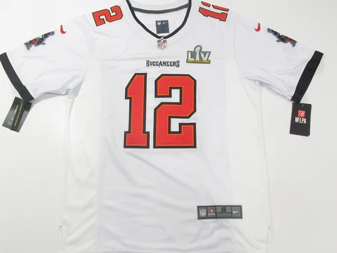 Tom Brady #12 Tampa Bay Buccaneers 2021 Super Bowl LV 55 Jersey White Cover