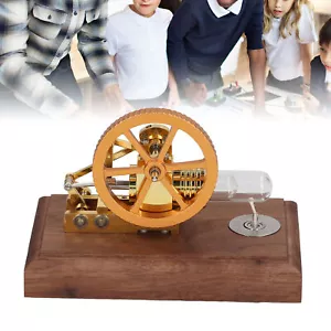 Stirling Engine Motor Adjust Speed Stainless Steel W/Alcohol Bottle Hot Stir AC - Picture 1 of 23