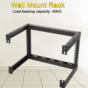 6U 19'' Wall Mount Open Frame Server Equipment Rack Threaded Depth Adjustable - Picture 1 of 12