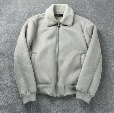 Zara Double Faced Jacket Beige - Size Large (Fits Like Medium) - Image 1 of 4