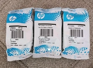 (Lot of 3) Genuine HP 67(2) & 67XL(1) Tri-Color Ink Cartridges - Picture 1 of 3