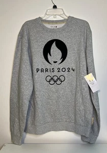 Olympische Sommerspiele Paris 2024 XXL 2XL Pullover Sweatshirt Grau NEU Neu mit Etikett Official - Bild 1 von 6