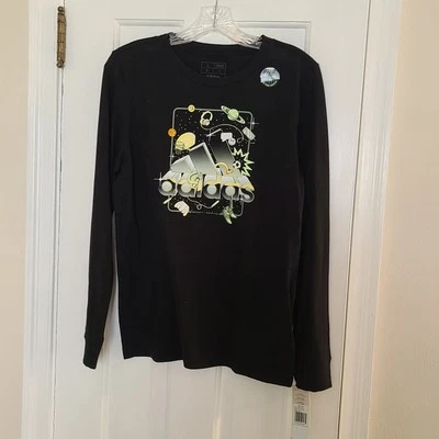 Youth Adidas Glow In The Dark Long Sleeved Shirt Size Large 14/16 NWT - Image 1 of 4