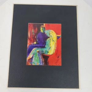 Vintage Rico Blass Romance Figures Ltd Print 10x8 Inch Matted by Harvey Hutter - Picture 1 of 2