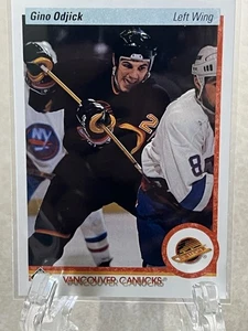 GINO ODJICK--ROOKIE--1990-91 UPPER DECK--VANCOUVER CANUCKS--FREE SHIPPING - Picture 1 of 2