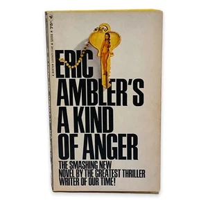 A Kind Of Anger Eric Ambler 1965 Edition Bantam Vintage Paperbook Thriller - Picture 1 of 5