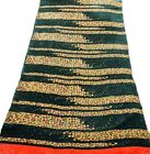 Pure Crepe Silk Saree 100% Silk Sari Indian Vintage Printed Fabric PCSS2418