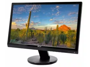 Acer P205H 20" Widescreen Monitor, 60Hz VGA/DVI-D Built-In Speakers LCD 5ms - Picture 1 of 7