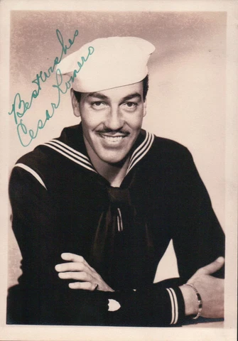 Autographed 5x7 Photo Actor Cesar Romero in a Sailor Suit Cover