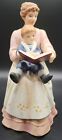 Vintage Figurine Homco 8858 Women Reading To Small Boy Ceramic Figurine