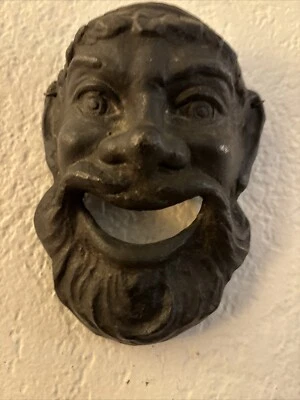 Très Ancien Masque Bronze Sculpture. - Photo 1/4