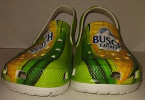 Busch Light Corn Beer Lovers Clog Style Shoes Woman Size 9.5 - Picture 1 of 11