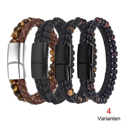 Echtlederarmband mit Natursteinperlen | Lebensfreuden! - Bild 1 von 4