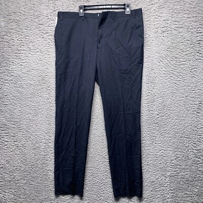 Nautica мужской костюм платье брюки темно-синий в тонкую полоску 37 W работы платье износ - Изображение 1 из 4