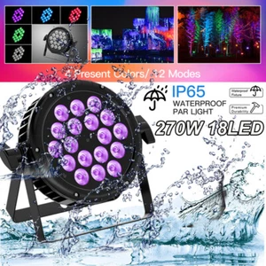 270W RGBW Stage Par Light Waterproof 18LED DJ Disco Club Lights Outdoor Lighting - Picture 1 of 10