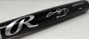Jimmy Rollins Signed Rawlings Pro Black Bat 07 NL MVP Insc PSA 586 - Bild 1 von 4