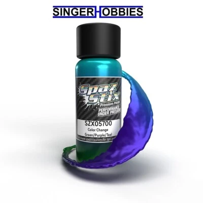 SPAZ STIX SZX05700 Color Change Airbrush Ready Paint, Green/Purple/Teal, 2oz HRP - Image 1 of 2