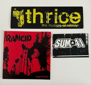 Punk Rock Music Sticker Decal Lot Set Bundle of 3 Thrice Rancid Sum41 - Picture 1 of 1