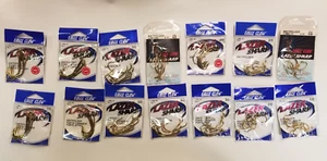 Eagle Claw Lazer Sharp GOLD Baitholder Fish Hooks L188G, 14 Pkgs, New, USA - Picture 1 of 5