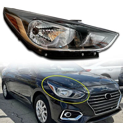 For 2018 2021 Hyundai Accent SE SEL Halogen Headlight Assembly Passenger Right - Image 1 of 4