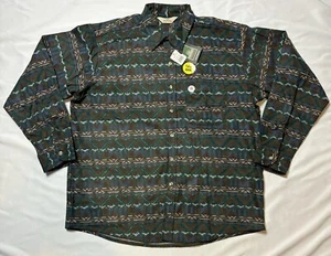 Camisa gamuza Red Head para hombre tribal azteca oeste suroeste franela 2XL - Imagen 1 de 8