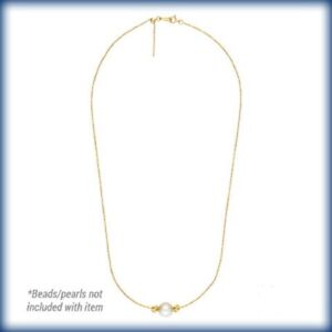 14K Yellow Gold 18.5" Add-A-Bead Cable Chain Necklace