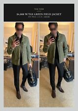 Best Dressed TOM FORD $4000 Tom Brady Green Field Jacket, Impeccable Details Fit