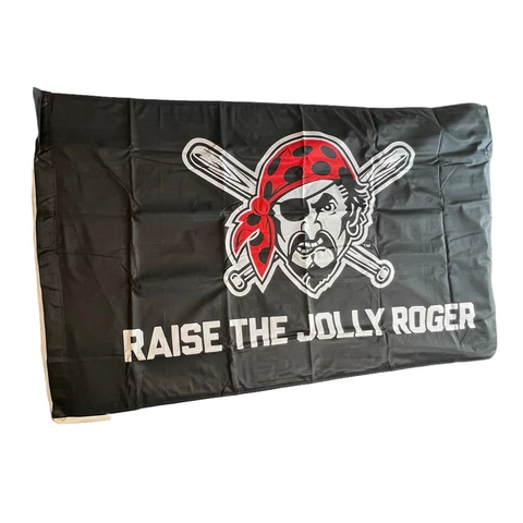 Pittsburgh Pirates Banner Flag Raise the Jolly Roger Famalee Two-Sided 3x5’ Cover
