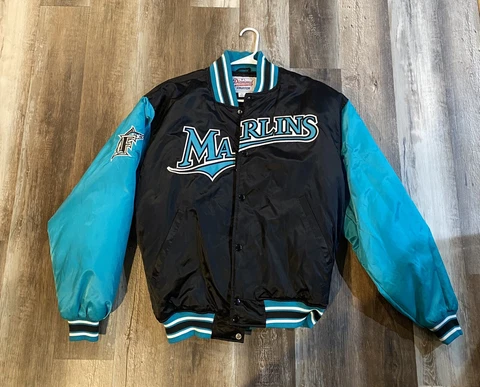 Vintage 90’s Diamond Collection Starter Florida Marlins Large Jacket Cover