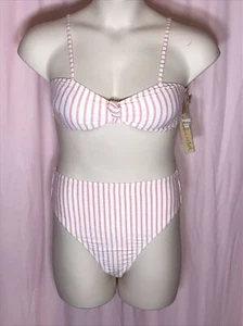 NEU Cabana del Dol Medium 2-teiliges Badeanzug Bikini Set Rosa Gold Glitzer G20 - Bild 1 von 13