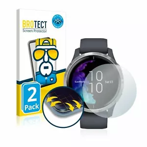 Garmin Venu (43 mm) , 2 x BROTECT® Flex 3D Curved Full Cover Screen Protector - Picture 1 of 7