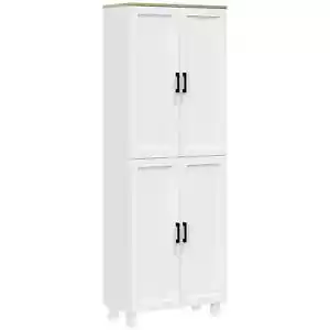 itzcominghome Tall Kitchen Storage Cupboard Cabinet Pantry White Unit 4 doors - Picture 1 of 11